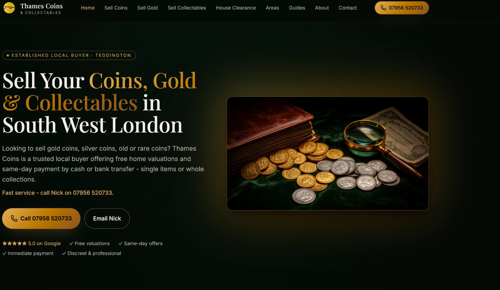 Thames Coins and Collectables website
