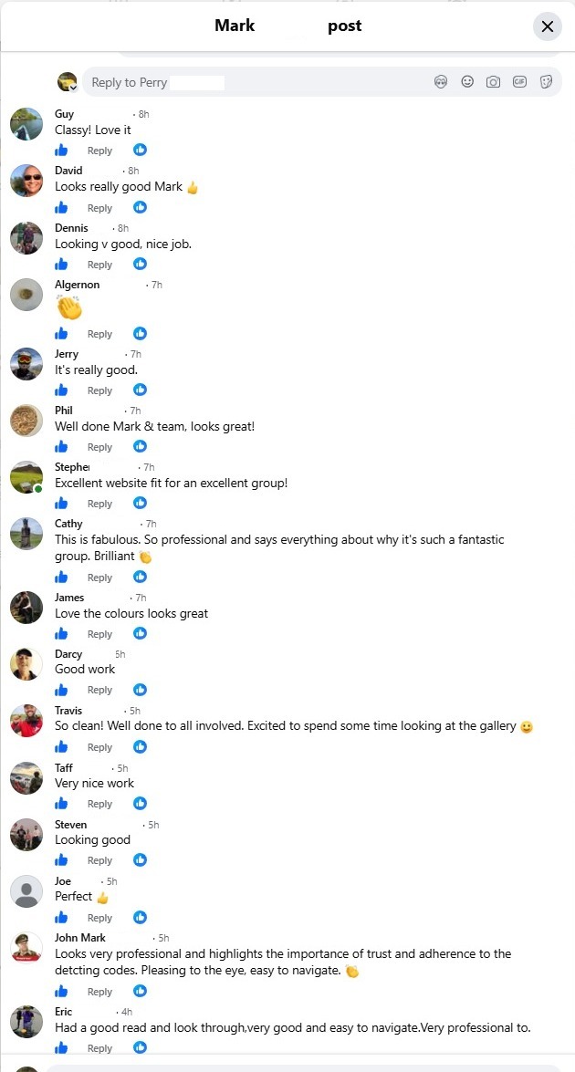 Further positive member comments about the new website